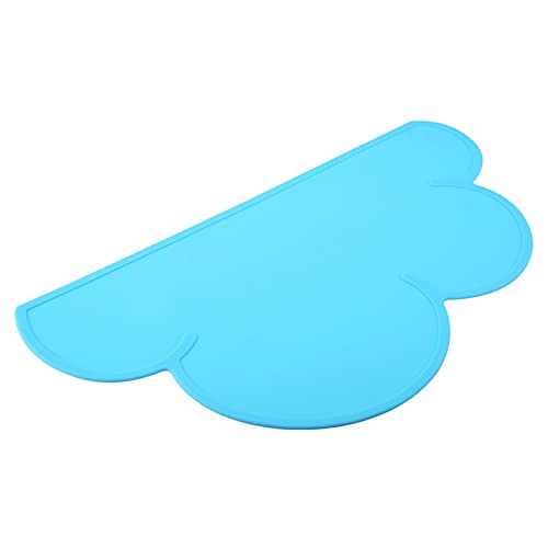 Clound Form Haustier Futternapf Schüssel Matte Hund Welpe Silikon Futter Wasser Tischset Kissen Weiße Futtermatten (Blue) von Tbest