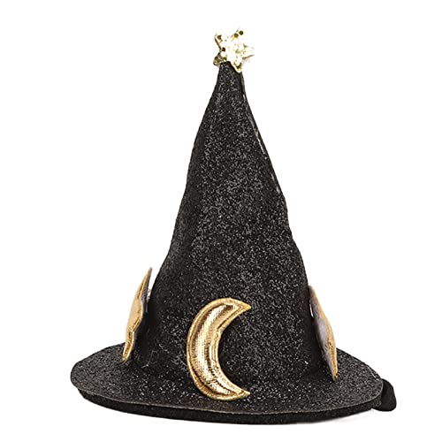 Hamster Hut Moon Star Muster Kleines Tier Haustier Top Hüte mit N St für S Eidechsen GS Tumes Kleine Haustierspielzeug (Black) von Tbest