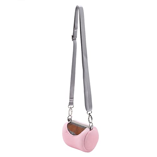 Tbest Hamster-Tragetasche, Atmungsaktiv, Haustier-Kleintier-Tragetasche, Hamster-Reisetasche, Reptilien-Außentasche, Rosa (PINK) von Tbest
