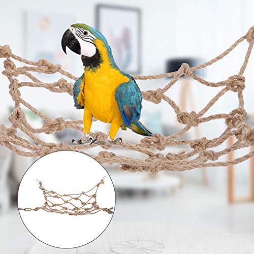 Tbest Klettergerüst Wellettich,Hseil Papagei Vogel Kletternetz Hängeseil Netz Schaukel Spielen Radder Kauspielzeug e Heimtierbef Vogelspielzeug (e 380 Ml) von Tbest