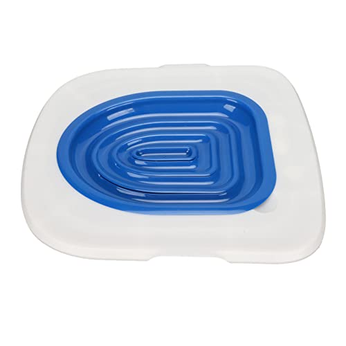 Tbest Katzenklo, Katzentoiletten-Training, Weißes Tablett, 1 blaue innere Stütze, Modern, für Katzenbesitzer von Tbest