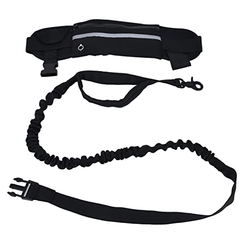 Sport-Gürteltasche, Le-Set, Reflektierend, Elastisch, Explosionsgeschützt, Zugseil für Hunde, Zum Laufen, Laufen, Schwarz, für Andere Heimtage (Black) von Tbest