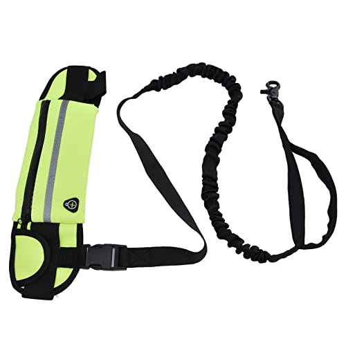 Sport-Gürteltasche, Le-Set, Reflektierend, Elastisch, Explosionsgeschützt, Zugseil für Hunde, Zum Laufen, Laufen, Schwarz, für Andere Heimtage (Gras-Grün) von Tbest