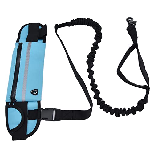 Tbest Sport-Gürteltasche, Le-Set, Reflektierend, Elastisch, Explosionsgeschützt, Zugseil für Hunde, Zum Laufen, Laufen, Schwarz, für Andere Heimtage (Himmelblau) von Tbest
