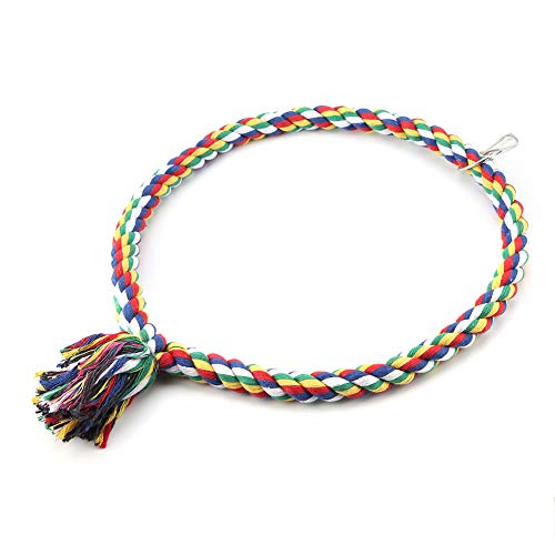 Swing Bird Swing Toy Bird Seil Barsch Vogel Kaut Spielzeug, Bird Circle Seil Barsch Ständer Kauspielzeug Birdcage Dekoration ARY (Großer Durchmesser 25 cm) von Tbest