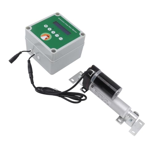 Tbest Andere Zuchtversorgungen, Automatischer Hühnerkoop -Opener Lineare Aktuatoren Elektrische Geflügelhaus -Türmotor Kit mit Leichtsensor Fernbedienung (EU-Stecker) von Tbest