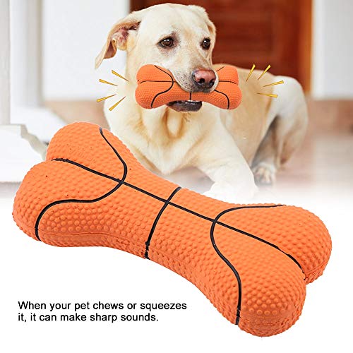 Tbest Basketball-Hundespielzeug, Hunde-Basketball-Spielzeug, H, Heimtierbedarf, Haustier-Hundespielzeug, Beißschutz, Naturlatex-Knochen, Welpen-Kauspielzeug, Basketball (Basketball) von Tbest