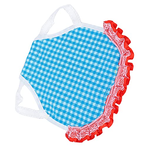 Tbest C Vest Grid Pultry Back Ion -Schürze mit Gummiband für Ucks Goosese Grid Pet Plies Geflügel und Esk Lagen (Blau kariert) von Tbest