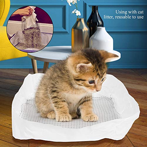 Tbest Cat Daily Ities10-teiliges Set Katzentoilette Liner T Wiederverwendbarer STR Pet Lifter Sifter Bag von Tbest