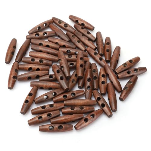 Tbest DIY -Mantelkleidung in Dunklen Hölzernen Holzknöpfen 50pcs 2 Löcher Dekoration für Stricks, Rucksäcke Tbest DIY -Mantelkleidung in Dunklen Hölzernen Holzknöpfen 50pcs 2 Löcher Dekoration für Stricks, Rucksäcke von Tbest