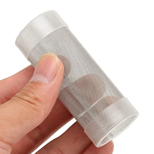 Tbest Edelstahl -Aquarium -Ansauterfilter Mesh Fine Pores Fischtank Siebschutzabdeckung für Neugeborene Fische, Ersatzzubehör Enthalten (L) von Tbest