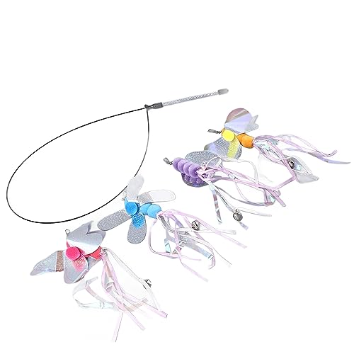 Tbest Federspielzeug, Katzen Teaser Zauberstab Toyun Interaktiver Katzen Teaser Stick mit 4pcs Austauschbarer Beförderer Innenkatzen Kätzchen Tbest Federspielzeug, Katzen Teaser Zauberstab Toyun Interaktiver Katzen Teaser Stick mit 4pcs Austauschbarer Beförderer Innenkatzen Kätzchen von Tbest