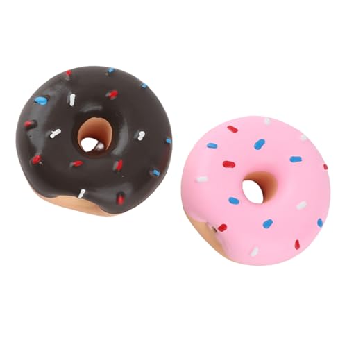 Tbest Haustier-Kau-Schutzspielzeug, 2 PCS Latex Donut Klingende Hund Spielzeug, Brown & Pink, Geeignet für Hunde, Verbesserung der Besitzer-Pet-Beziehung Tbest Haustier-Kau-Schutzspielzeug, 2 PCS Latex Donut Klingende Hund Spielzeug, Brown & Pink, Geeignet für Hunde, Verbesserung der Besitzer-Pet-Beziehung von Tbest
