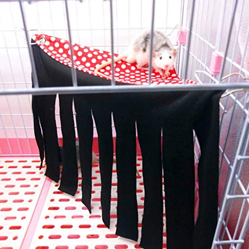 Tbest Haustier Schinken Haustier Bett Bird Ham Hamster Schinken Vogelbett, Pet Ham ING Bet Eauway Ecke mit Quastenvogel Hamster (Punkt + schwarz) von Tbest