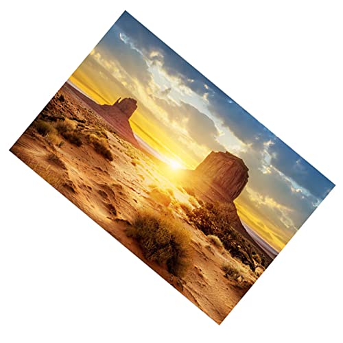 Tbest Terrarium Hintergrund Wüste Vinyl, Haustierprodukte,Rium-Plies,Rium-Dekor,Rium-Fisch-Hintergrund Im Sonnen- Und Wüstenstil,P-Klebendes Dekorpapier (76 * 30Cm) von Tbest