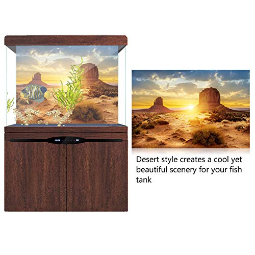 Tbest Terrarium rückwand wüste, Haustierprodukte,Rium-Plies,Rium-Dekor,Rium-Fisch-Hintergrund Im Sonnen- und Wüstenstil,P-klebendes Dekorpapier (76 * 46cm) von Tbest