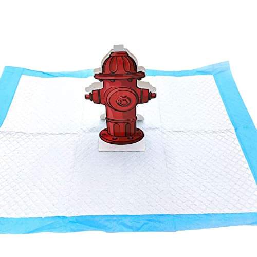 Tbest Hunde-PIPI-Pads mit Hydranten Hydranten für Hunde auf Dem Pfosten, Indoor-Doggy-Pad, Kleine Welpen, Töpfchen, Popup-Welpen, Stehen auf, 10 Stück Hunde-PIPI-Pad, Trainerpapier von Tbest