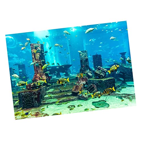 Tbest Korallen-Aquarium-Hintergrund, Unterwasser-Poster, Aquarium-Wanddekoration, Aufkleber, 76 X 46 cm, Aquarium-Dekoration (61 * 30CM) von Tbest