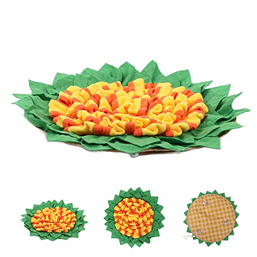 Tbest Matten Bitoraging Interaktive Mattenhund Snuffle Fernfertig Matten Matten Snuffle Fütterungskissen Haustier Futterpolster, Haustier Snuffle Pad Nase in der Bitorierung Interaktiver (Yellow) von Tbest