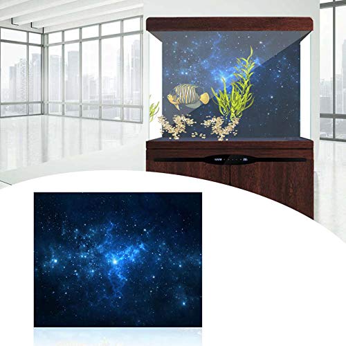 Tbest PVC-Kleber, Sternstaub, Aquarium-Hintergrund, Poster, Hintergrund, Dekorationspapier, Aquarium-Dekoration (122 * 50CM) von Tbest