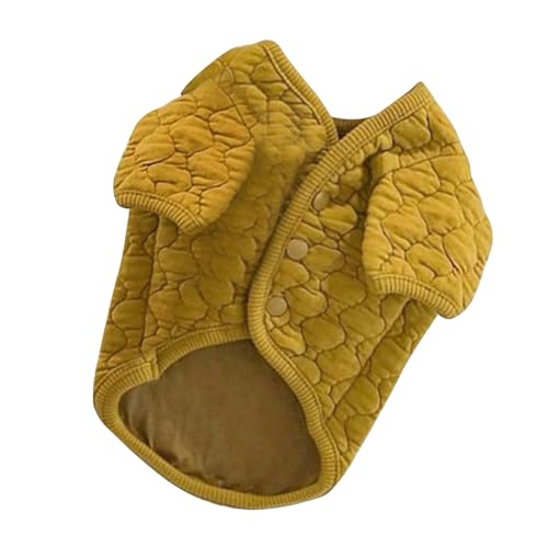Tbest Pet Productog Warmer Mantel aus Dickem Polyester, Weich, Bequem, Knopfverschluss, Winter-Hundemantel, Kleidung für Kleine Hunde und Katzen, Petog-Kleidung (M) von Tbest
