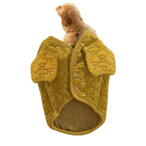 Tbest Pet Productog Warmer Mantel aus Dickem Polyester, Weich, Bequem, Knopfverschluss, Winter-Hundemantel, Kleidung für Kleine Hunde und Katzen, Petog-Kleidung (S) von Tbest