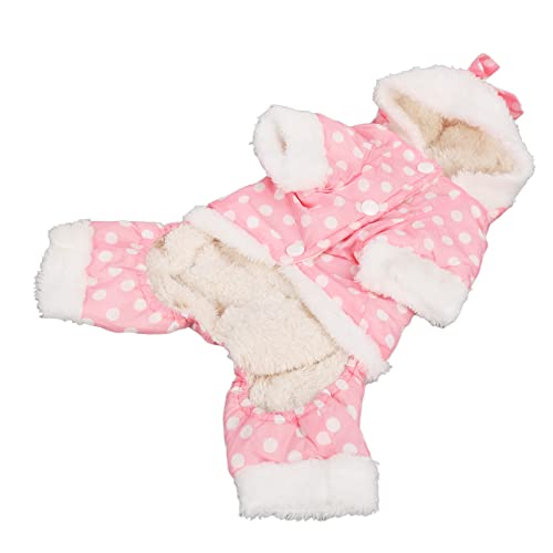 Tbest Pet Productog Wintermantel, Warm, Dick, Hautfreundlich, Einteiliger Kapuzenpullover, für Haustiere bei Kaltem Wetter und für Kleine, Mittelgroße und Große Hundebekleidung (M) von Tbest