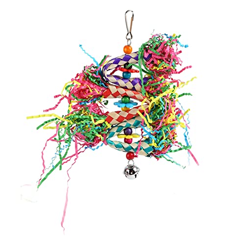 Tbest Pet Products 5 Stück Bird SHR Toys S Buntes Vogelfutterspielzeug mit Haken für Sittiche Vogelspielzeug von Tbest