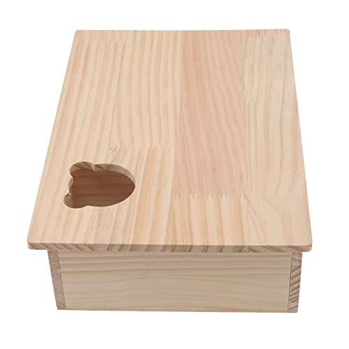 Tbest Pet Products Hamsterhaus, Dule Log, Bewegliches Dach, 6 Schlafzimmer, Haustierhaus für Haustiere, S und MNG, Spielzeug für Kleine Haustiere von Tbest