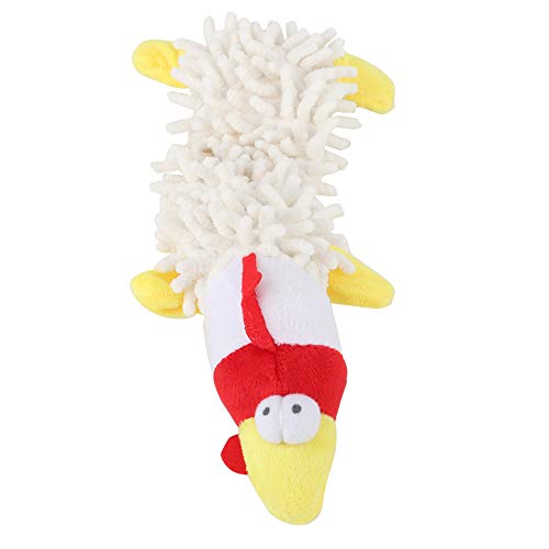 Tbest Pet Products Haustier Katze Kleiner Hund P Spielzeug Niedliches Tier S Mit Soundgerät Für Backenzähne Spielen Beißendes Hundespielzeug (weißes Huhn) von Tbest