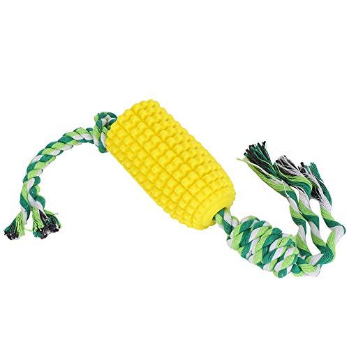 Tbest Pet Products Haustier-Kauspielzeug, Interaktives Hunde-Beißspielzeug, Mais-S-Zahnreinigung, Molar-Seilspielzeug, Hundereinigungs- und Pflegelagen (Yellow) von Tbest