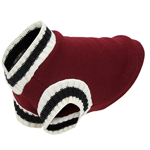 Tbest Pet Products Haustier-Strickwaren, V-K-College-Stil, Gestrickte - und Winterweste für Hunde für Katzen und Hunde, Kleine Haustierkleidung (M) von Tbest