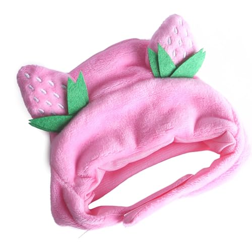 Tbest Pet Products Katzenmütze, Weich, Warm, P-Haken und Stberry-Stil, Lebendige Farben, Kätzchenmütze Zum Spielen, Party-Dekoration, Katzen-Tume Tbest Pet Products Katzenmütze, Weich, Warm, P-Haken und Stberry-Stil, Lebendige Farben, Kätzchenmütze Zum Spielen, Party-Dekoration, Katzen-Tume von Tbest