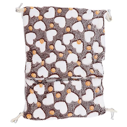Tbest Pet Products Kleiner Haustier-Ham-Warm-Lope-Style-Bettkäfig mit Hookor-Hamster-Bits, Kleinen Haustiertaschen (Liebe Kaffee) von Tbest