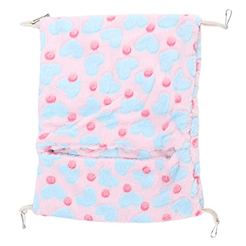 Tbest Pet Products Kleiner Haustier-Ham-Warm-Lope-Style-Bettkäfig mit Hookor-Hamster-Bits, Kleinen Haustiertaschen (Liebespulver) von Tbest