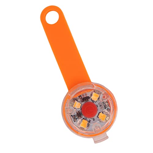 Tbest Pet Products LED-Hundelicht-Anhänger, Wiederaufladbar, USB, Ipx7, Wasserdichtes Licht, Modeog-Halsbandlicht für Haustiertasche, Fahrrad, Orange, Hund, Tägliche Lagen (ORANGE) von Tbest