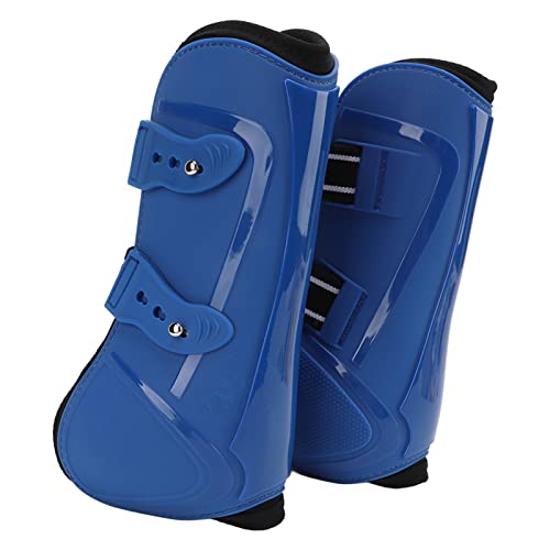 Tbest Pet Products Pferde-Vorderbeine Port-Stiefel Pu+Neopren-Pferde-Vorderbeinschutz für Ing Jum Pferdepflegelagen (Blaue Vorderbeine 2400 ml) von Tbest