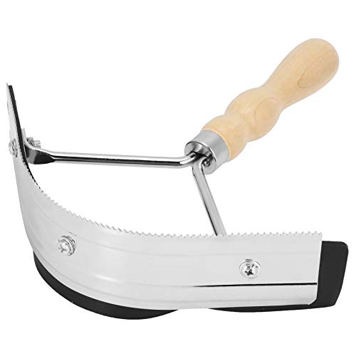 Tbest Pferdeschweißschaber, Holz-Edelstahl + Gummi-Pferdepflegewerkzeug, Rutschfestes G2-in-1-Kämm- und Kratzbrett, Ergonomisch für Pferde, Esel, Rinder, Rinder Tbest Pferdeschweißschaber, Holz-Edelstahl + Gummi-Pferdepflegewerkzeug, Rutschfestes G2-in-1-Kämm- und Kratzbrett, Ergonomisch für Pferde, Esel, Rinder, Rinder von Tbest