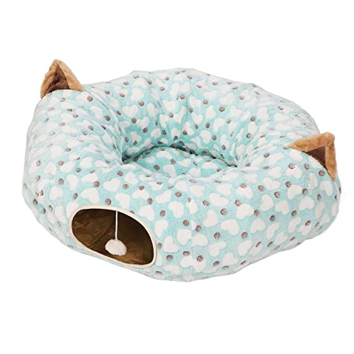 Tbest TBEST TUNNNEL, Katzentunnelbett mit Herzmuster Rund Zusammenklappbares 3 -Wege -Katzenrohrbett mit Spiel für Katzenkätzchen e Tbest TBEST TUNNNEL, Katzentunnelbett mit Herzmuster Rund Zusammenklappbares 3 -Wege -Katzenrohrbett mit Spiel für Katzenkätzchen e von Tbest