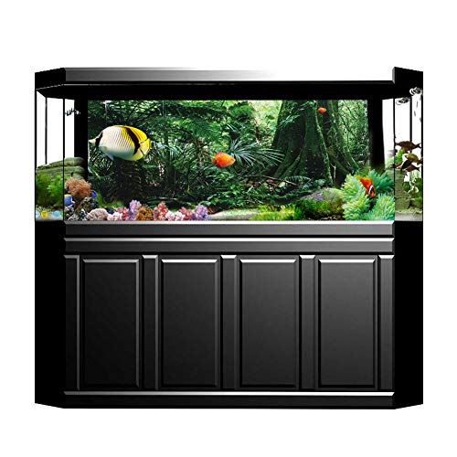 Tbest Tl Fisch Hintergrund PVC Reptil Box Raest Hintergrund P Fisch Wandbild Malerei Dekoration Selbstklebender Aufkleber Repti (122 * 46cm) von Tbest