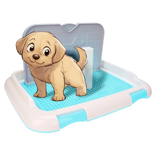 Ty, Hundetöpfchen, Welpen-Trainingspads, Hundetoilette für den Innenbereich, Hundetoilette, Welpen-Trainingstoilette, Katzentöpfchen, Zaun, Hund, Geplantes Urinieren, Töpfchen, (Blau) von Tbest