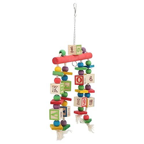 Vogelblock -Kauspielzeug Farbenfrohe Lebensmittelqualität Holz Vogelkäfigspielzeug für Mittelgroßen Großen Tier -Lagen Vogelspielzeug Vogelblock -Kauspielzeug Farbenfrohe Lebensmittelqualität Holz Vogelkäfigspielzeug für Mittelgroßen Großen Tier -Lagen Vogelspielzeug von Tbest
