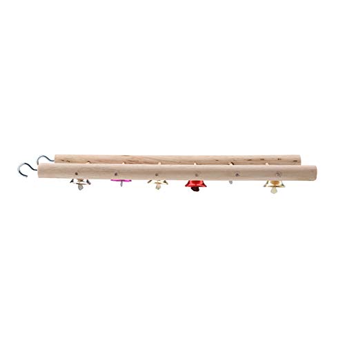 Vogelspielzeug Spielzeug Leiter Ing Schwanger Vogelklettern Spielzeug, Holz Vogel Leiter Klettern Spielzeug Schwung für Vogelkäfig -Haustierspielzeug (Glocke) von Tbest