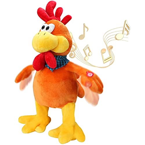 XUXHOU 15 Zoll Musikalisches Kreischendes Hühnerspielzeug, Singender Winkender Hahn, Elektronisches Interaktives Plüschtier, Elektrisches Stofftier, Sing-Tanz XUXHOU 15 Zoll Musikalisches Kreischendes Hühnerspielzeug, Singender Winkender Hahn, Elektronisches Interaktives Plüschtier, Elektrisches Stofftier, Sing-Tanz von Tbest