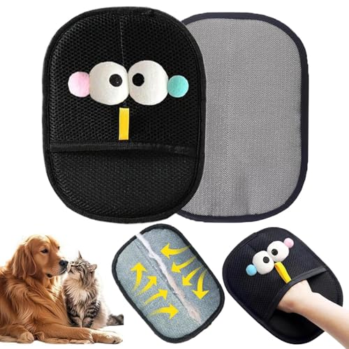 Tcdwla Tierhaarentferner Handschuh, 2 Stück Fellmagnet 22x16cm, Haarentfernungshandschuh, Wiederverwendbare, Fellwechselpflege für Katzen Hunde von Tcdwla