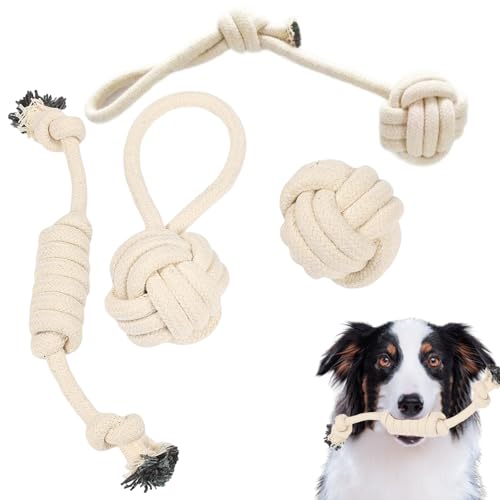 4 Stück Hundespielzeug Unzerstörbar,Hundespielzeug Set,Spielzeug Hunde zum Kauen und Tauziehen, Welpen Spielzeug für Hunde Zahnpflege Hundespielzeug Seil für Kleine Hunde 4 Stück Hundespielzeug Unzerstörbar,Hundespielzeug Set,Spielzeug Hunde zum Kauen und Tauziehen, Welpen Spielzeug für Hunde Zahnpflege Hundespielzeug Seil für Kleine Hunde von Tcnzdy