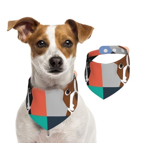 Boston Terrier Hund, Haustier-Lätzchen, Schal, Katzen, Hunde, Bandana, Hunde, Handtuch, Lätzchen, verstellbar, Haustier-Schal,S von Tcoay