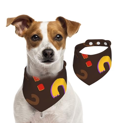 Buntes Fragezeichen, Haustier-Lätzchen, Schal, Katzen, Hunde, Bandana, Hunde, Handtuch, Lätzchen, verstellbar, Haustier-Schal,M von Tcoay