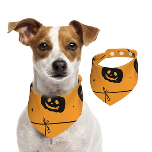 Halloween Kürbis Orange, Haustier-Lätzchen, Schal, Katzen, Hunde, Bandana, Hunde, Handtuch, Lätzchen, verstellbar, Haustier-Schal,M von Tcoay