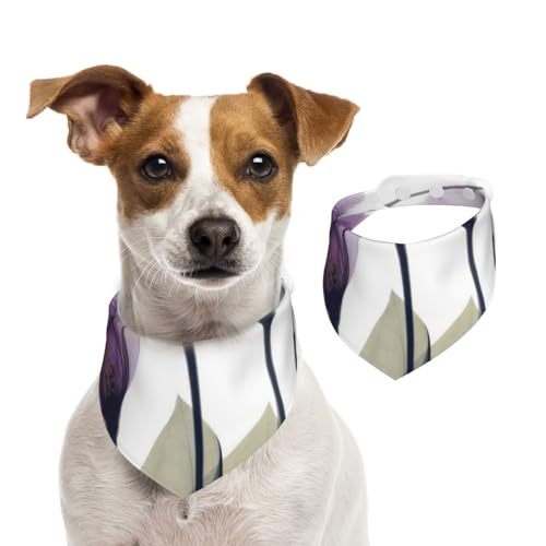 Lavendel Lila Hoffnung Blumen, Haustier-Lätzchen, Schal, Katzen, Hunde, Bandana, Hunde, Handtuch, Lätzchen, verstellbar, Haustier-Schal,L von Tcoay